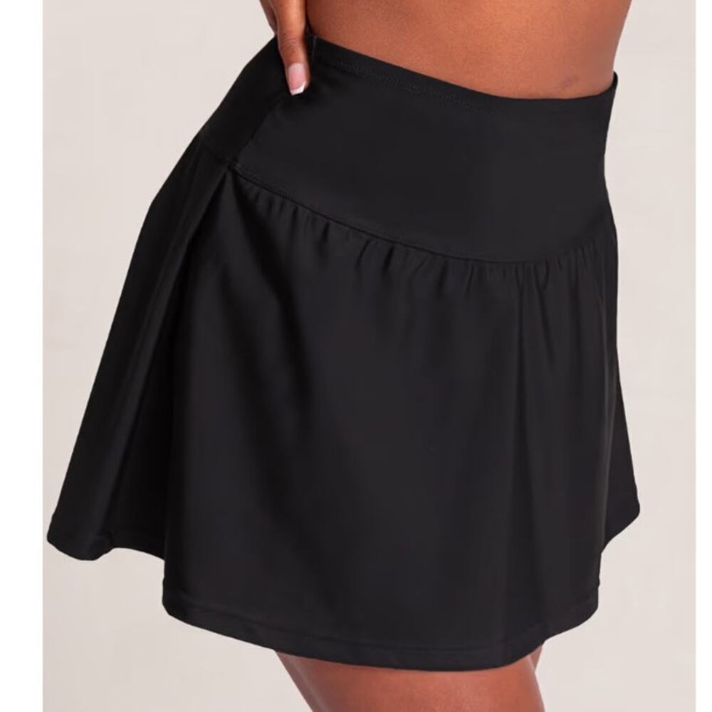Shapermint Women's High Waisted Full Coverage Swim Skirt Size 4XL Black NWT